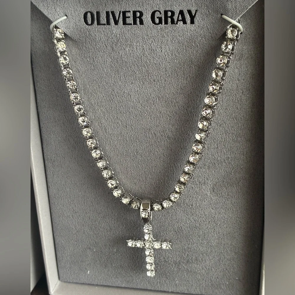 Silver Cross Pendant Necklace